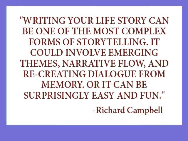 Life story writing quotes